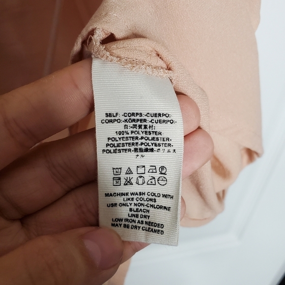 Free People Revolve Ruffle Me Up Pink Button Front Smocked V Neck Tank Top - Picture 8 of 8